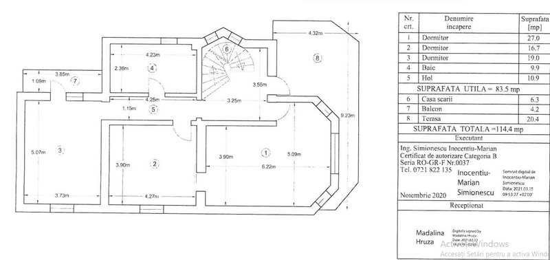 Aparatorii Patriei Sp+P+1+Pod mans/ (348 util, 500 teren,119 ampr.) mp